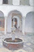 Joaquin Sorolla Atrium fountain USA oil painting artist